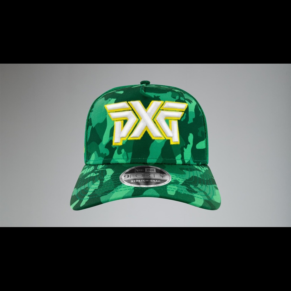 PXG camo fairway trucker hat